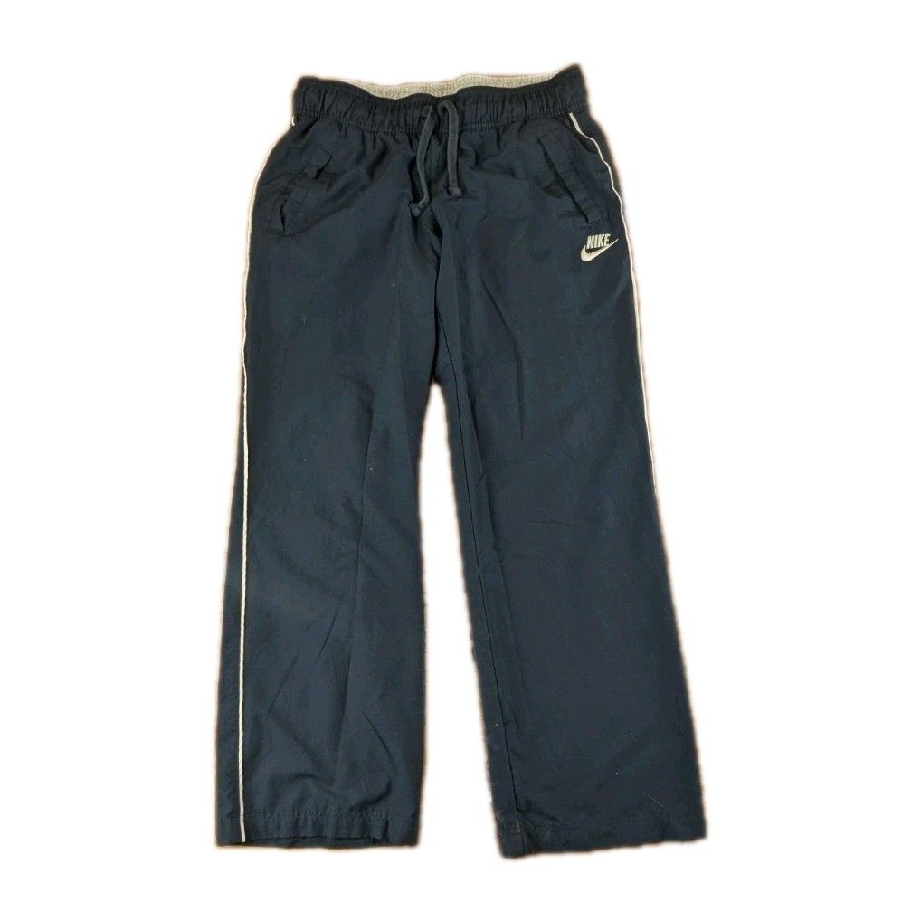 Nike Sportswear Pants Straight Leg Youth Medium M 8-10 Dark Blue Vintage 00s Y2k